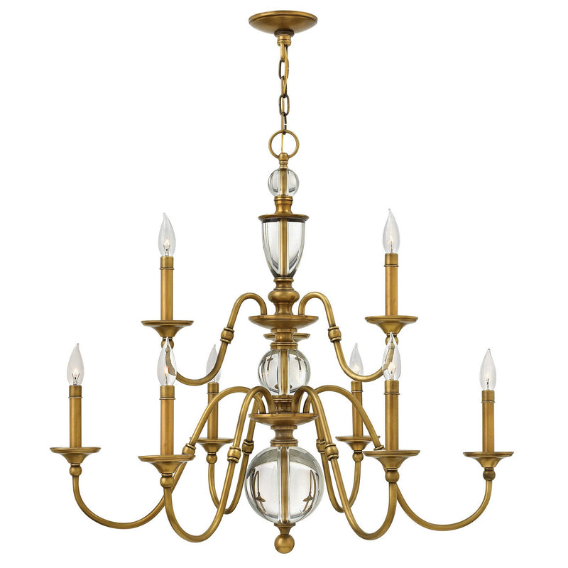 Hinkley - 4958HB - LED Chandelier - Eleanor - Heritage Brass