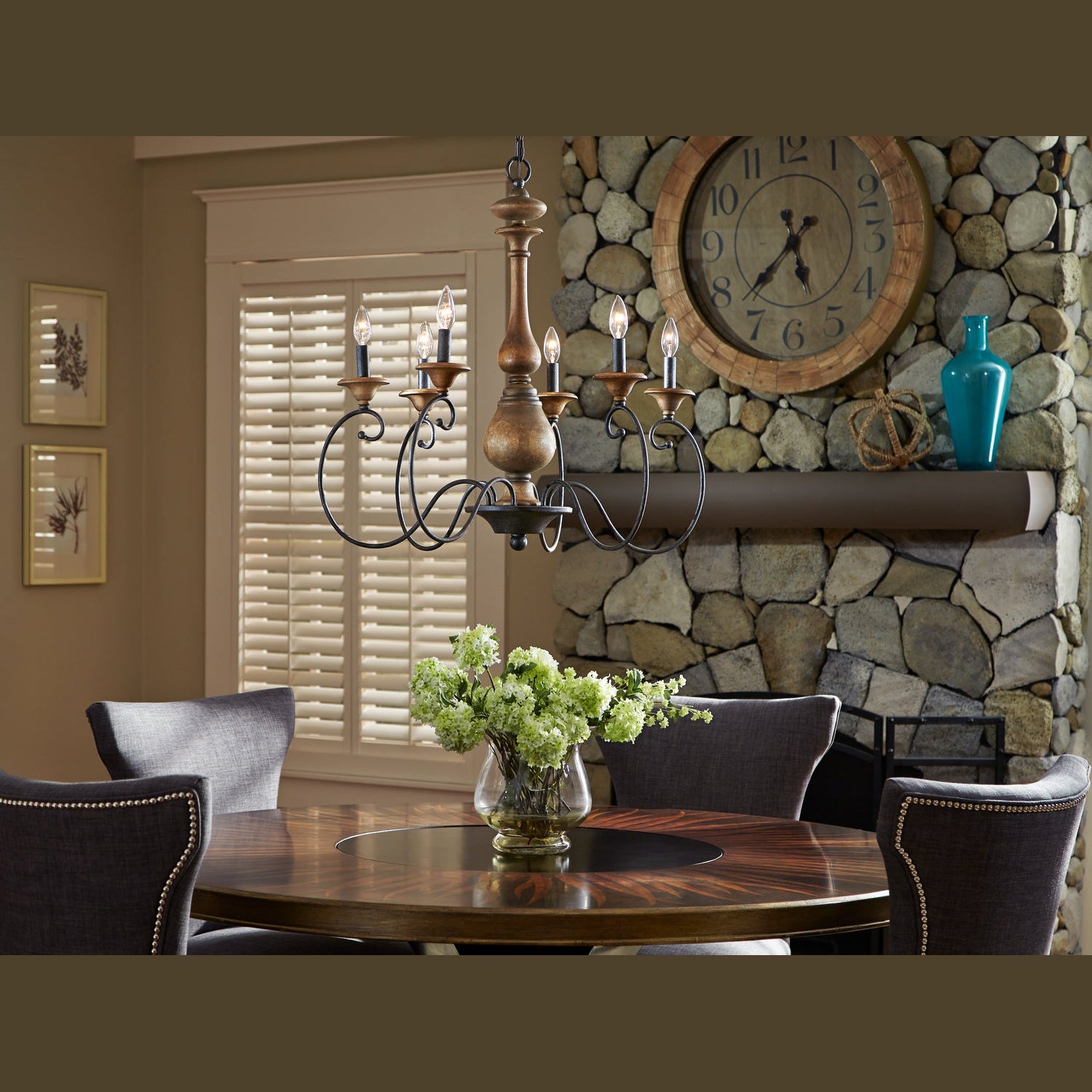 Quoizel - ABN5006RK - Six Light Chandelier - Auburn - Rustic Black
