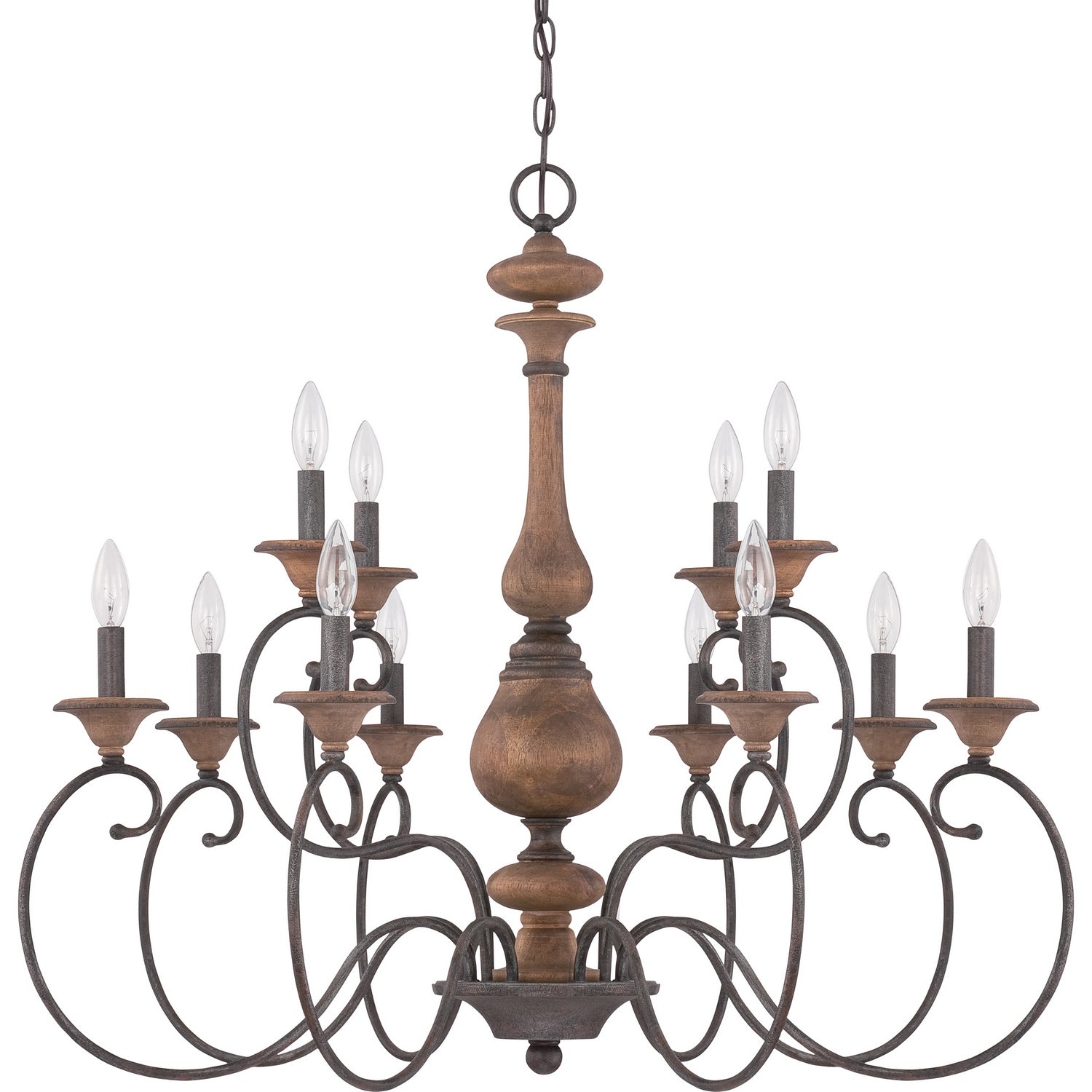 Quoizel - ABN5012RK - 12 Light Chandelier - Auburn - Rustic Black