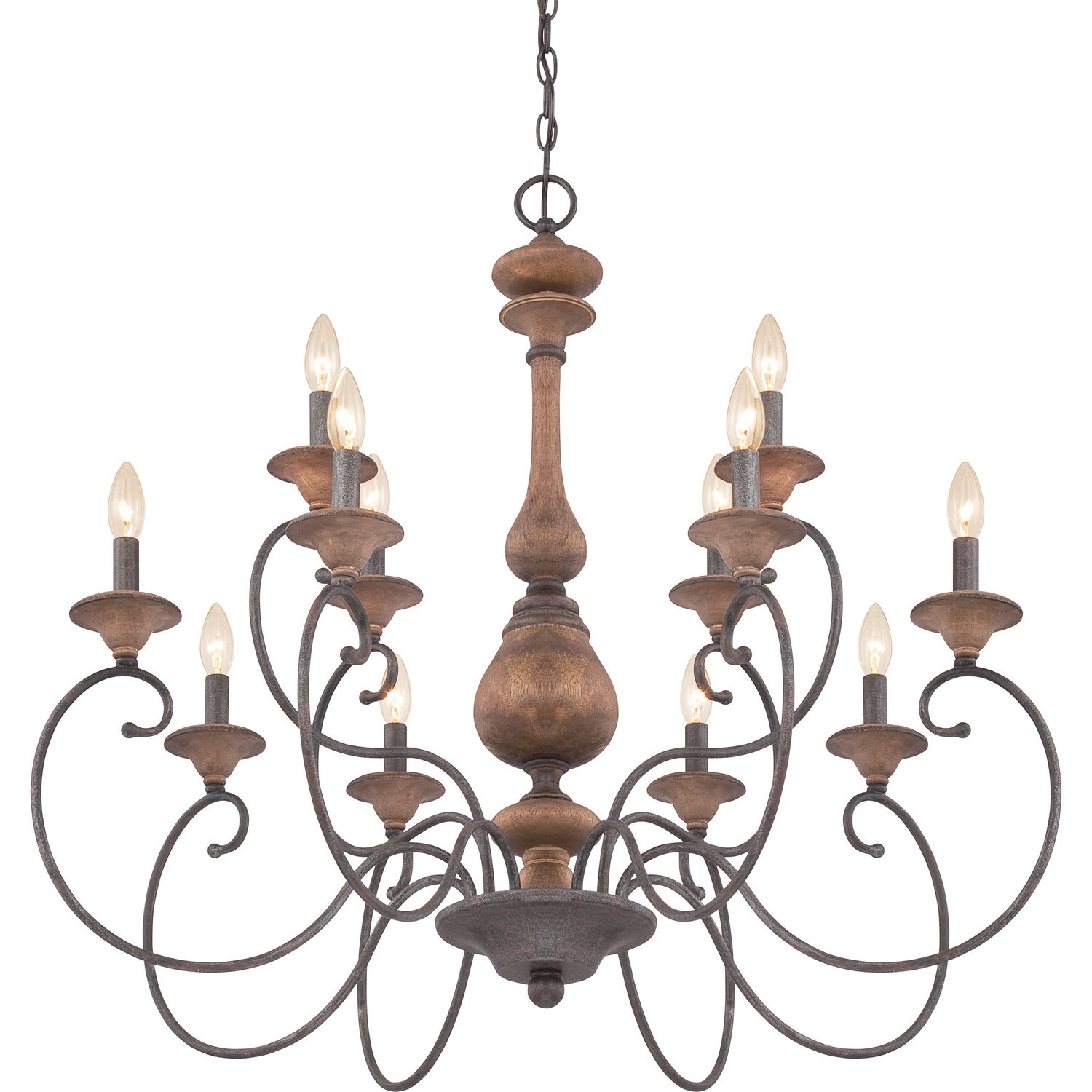 Quoizel - ABN5012RK - 12 Light Chandelier - Auburn - Rustic Black
