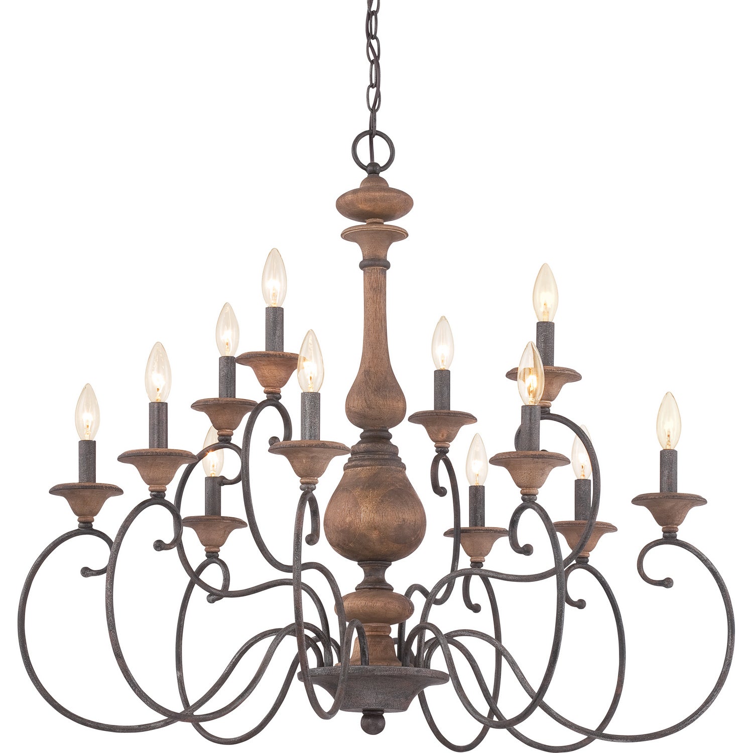 Quoizel - ABN5012RK - 12 Light Chandelier - Auburn - Rustic Black