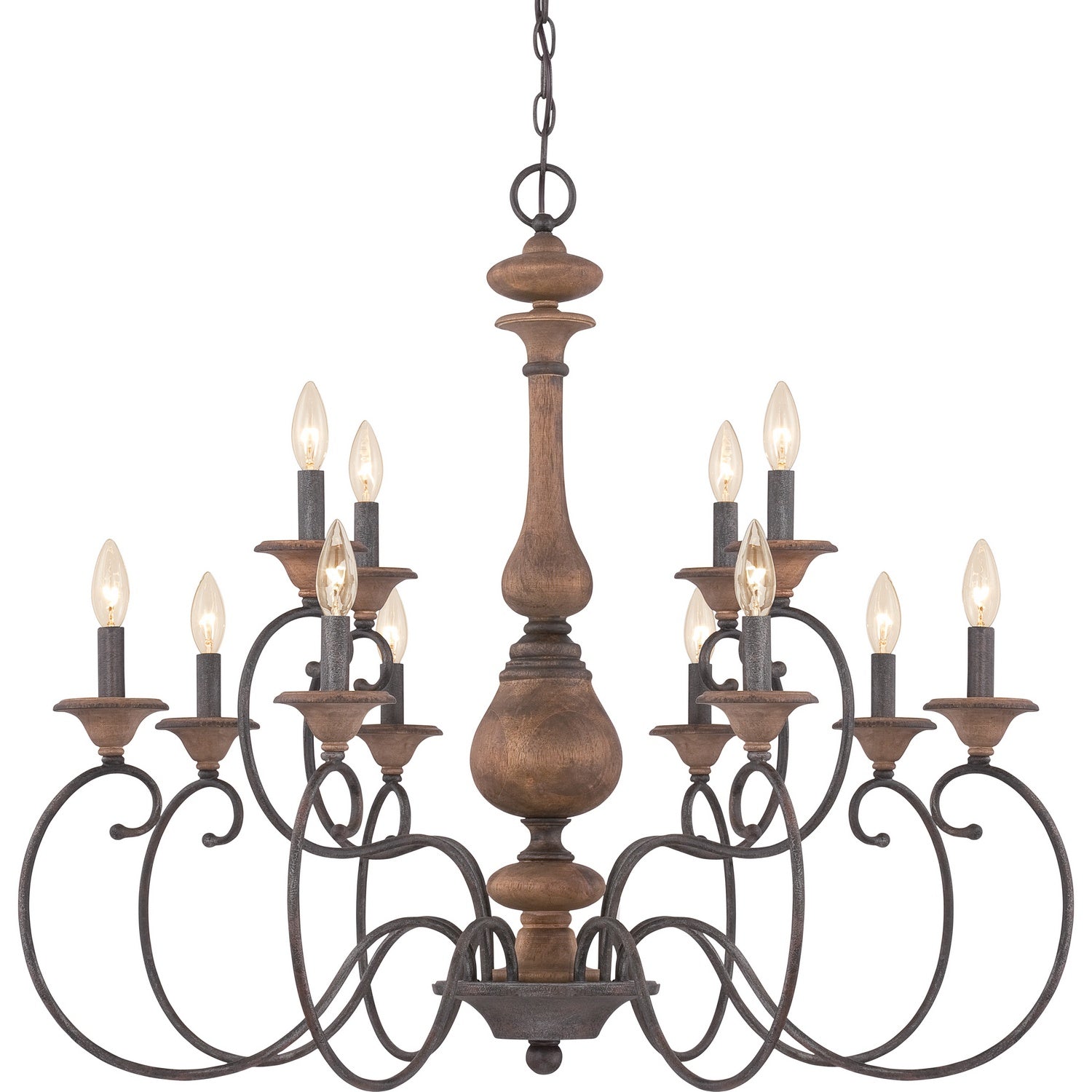 Quoizel - ABN5012RK - 12 Light Chandelier - Auburn - Rustic Black