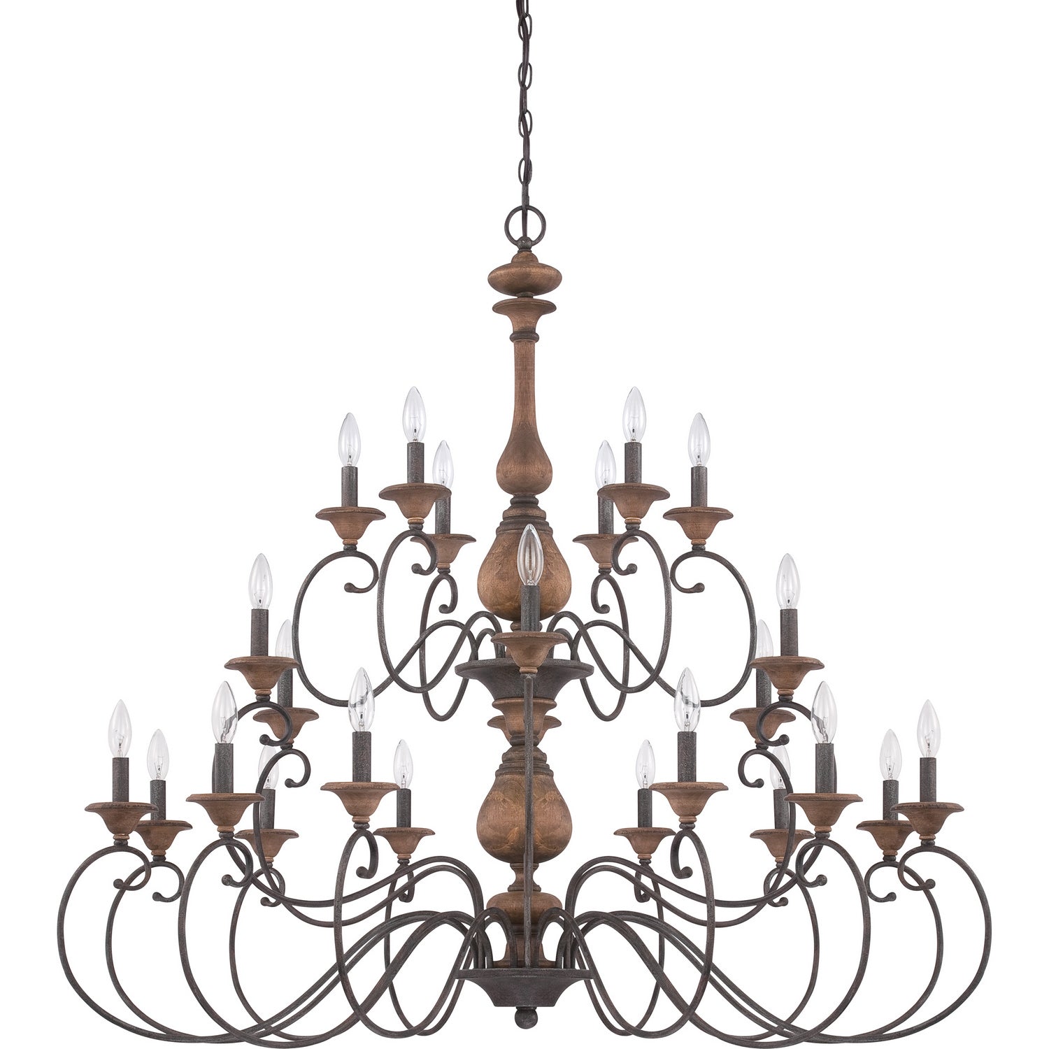 Quoizel - ABN5024RK - 24 Light Chandelier - Auburn - Rustic Black