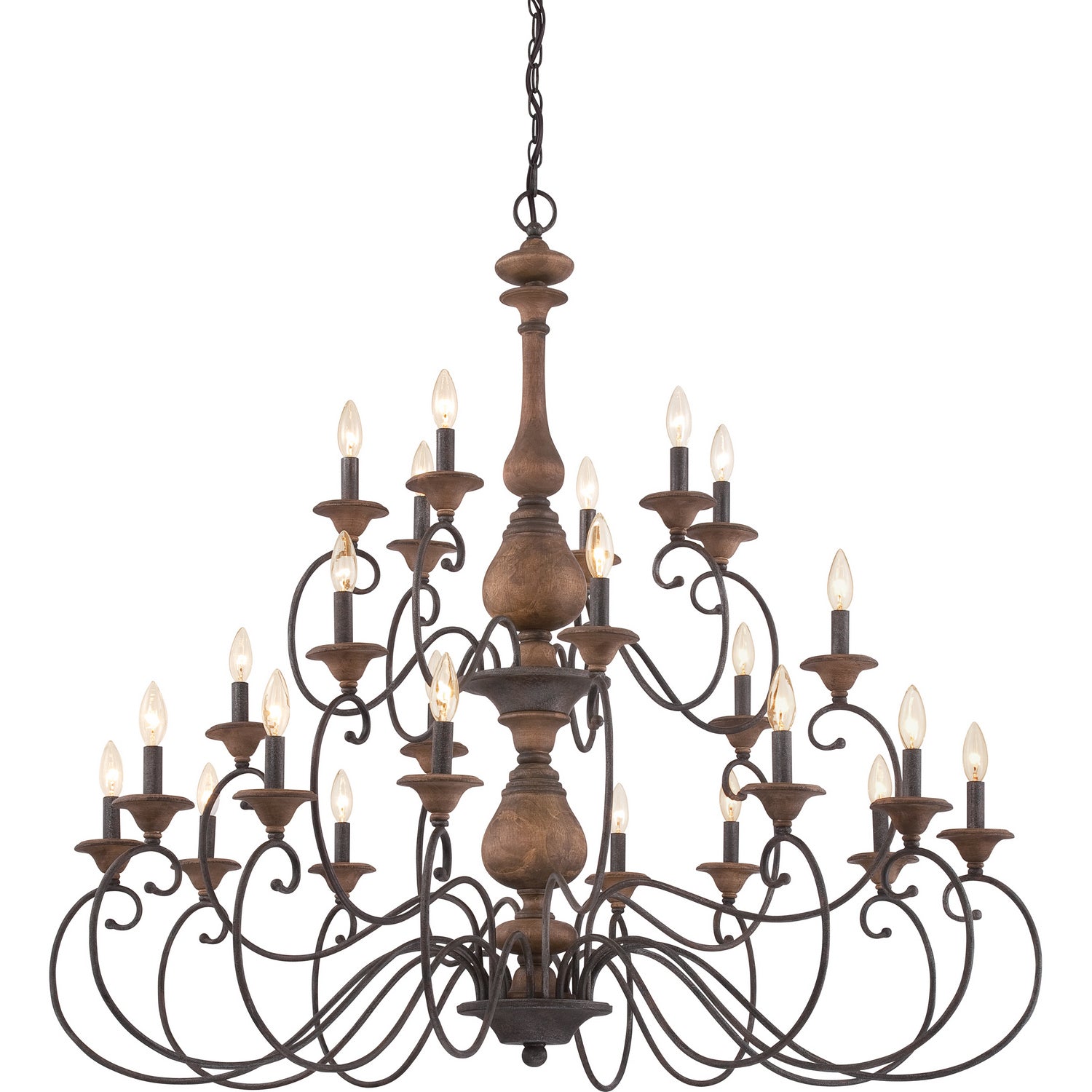 Quoizel - ABN5024RK - 24 Light Chandelier - Auburn - Rustic Black