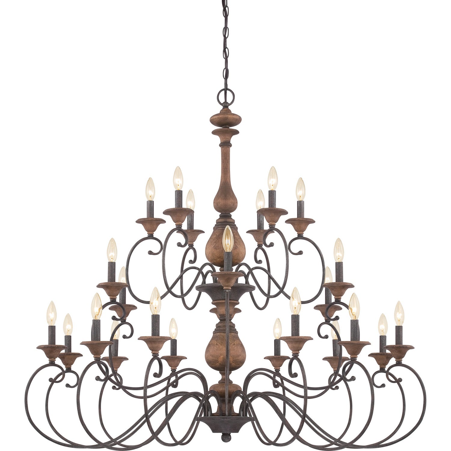 Quoizel - ABN5024RK - 24 Light Chandelier - Auburn - Rustic Black
