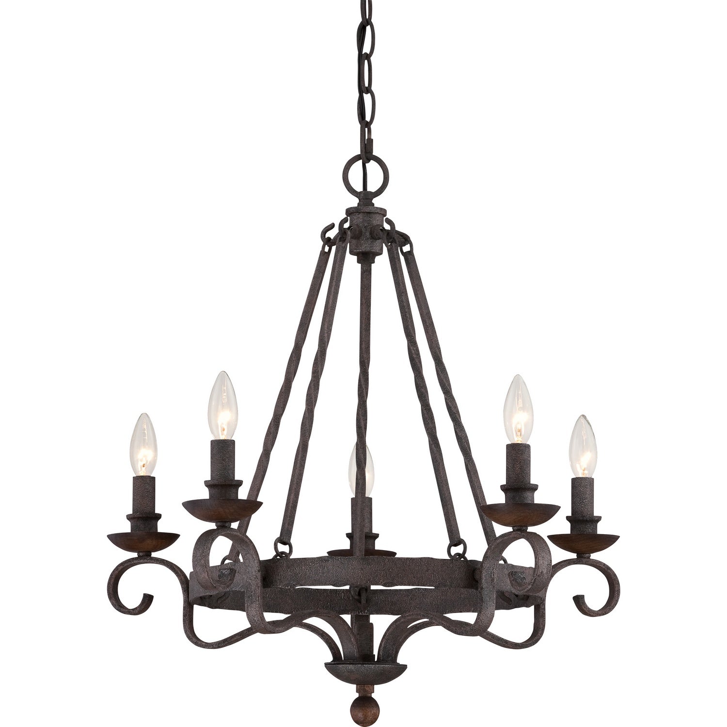 Quoizel - NBE5005RK - Five Light Chandelier - Noble - Rustic Black