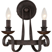 Quoizel - NBE8702RK - Two Light Wall Sconce - Noble - Rustic Black
