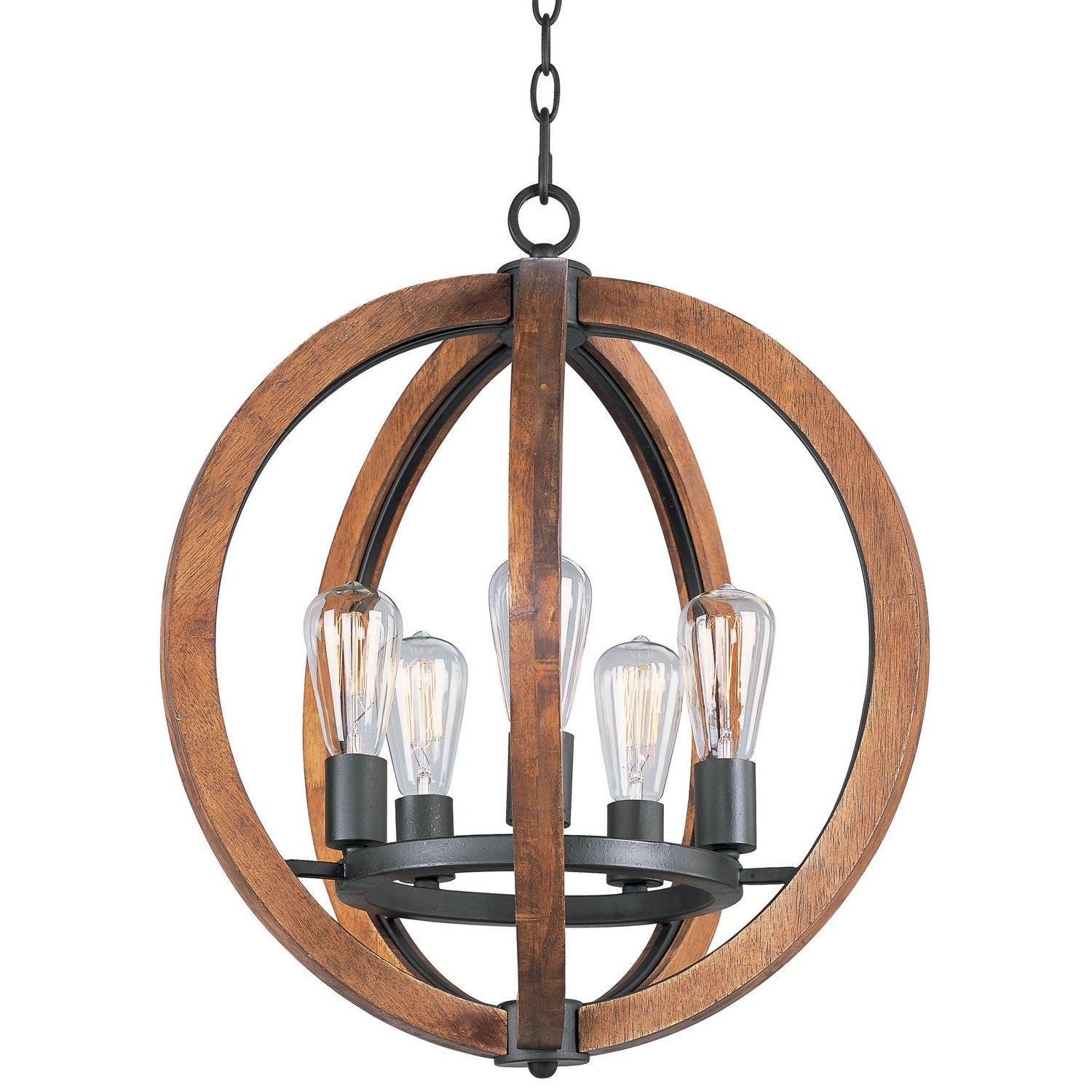 Maxim - 20917APAR - Five Light Chandelier - Bodega Bay - Anthracite