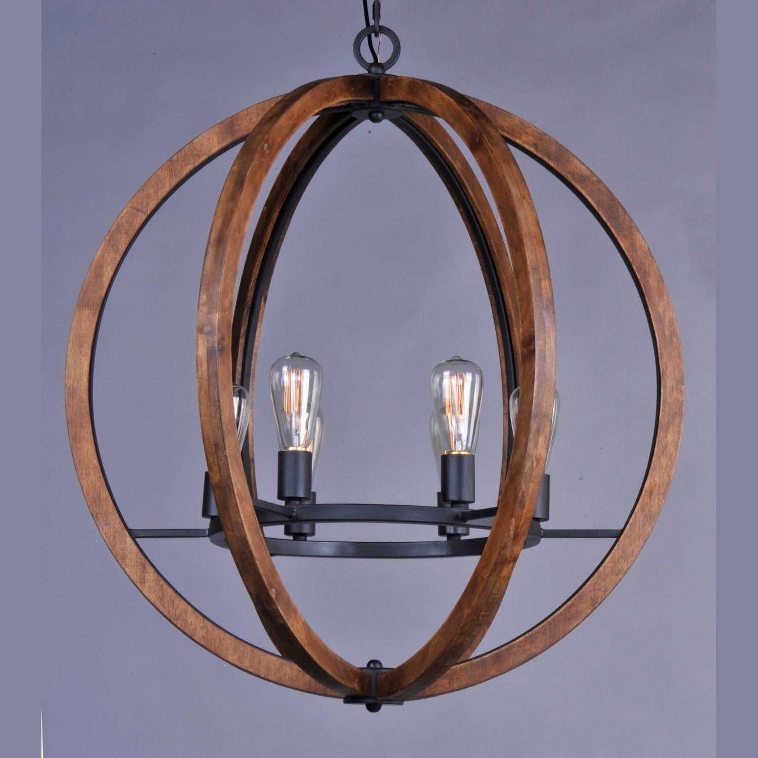 Maxim - 20918APAR - Six Light Chandelier - Bodega Bay - Anthracite