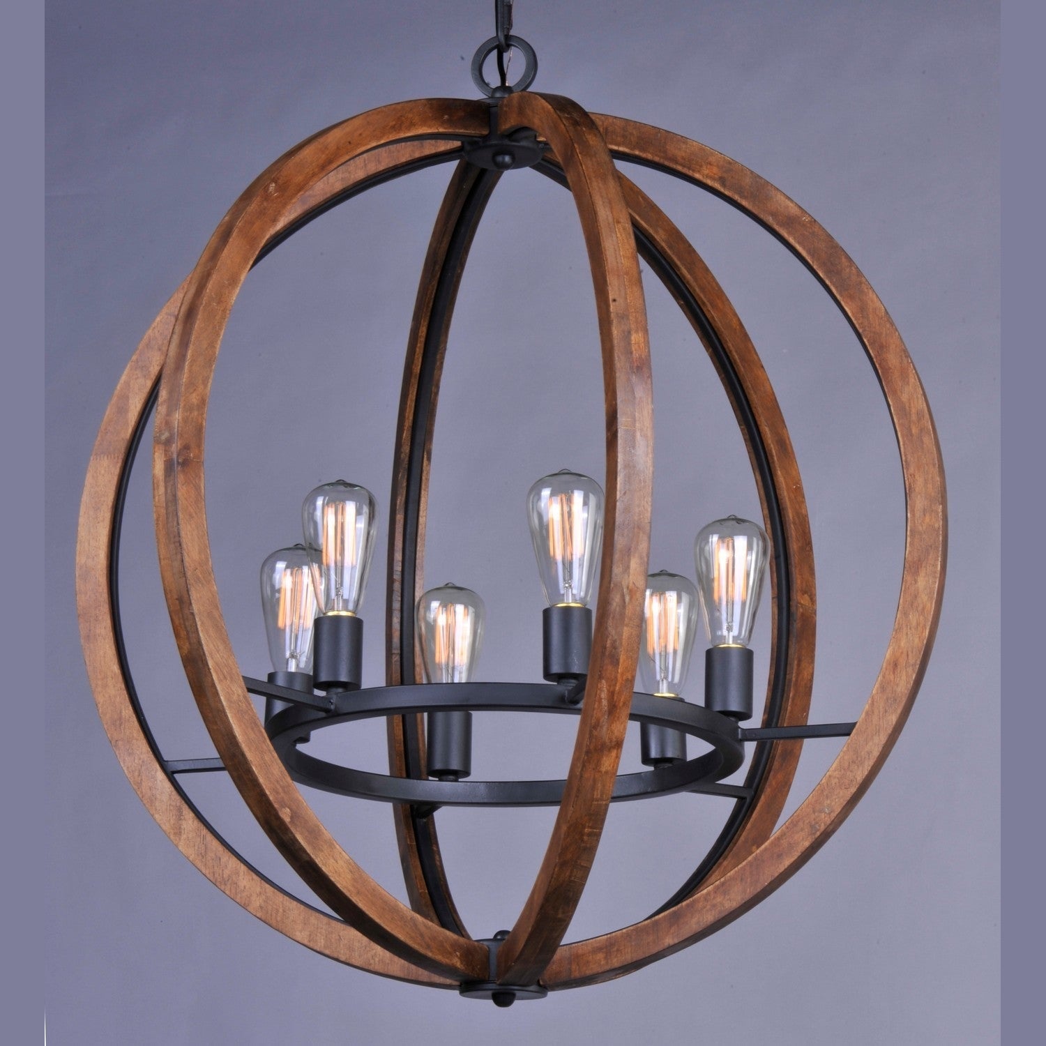 Maxim - 20918APAR - Six Light Chandelier - Bodega Bay - Anthracite