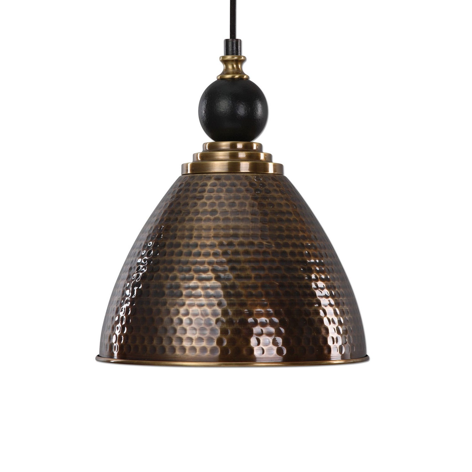 Uttermost - 22052 - One Light Pendant - Adastra - Hammered Antique Brass