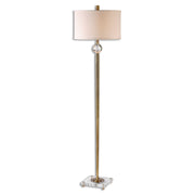Uttermost - 28635-1 - One Light Floor Lamp - Mesita - Brush Brass