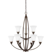 Generation Lighting - 3113209-715 - Nine Light Chandelier - Metcalf - Autumn Bronze