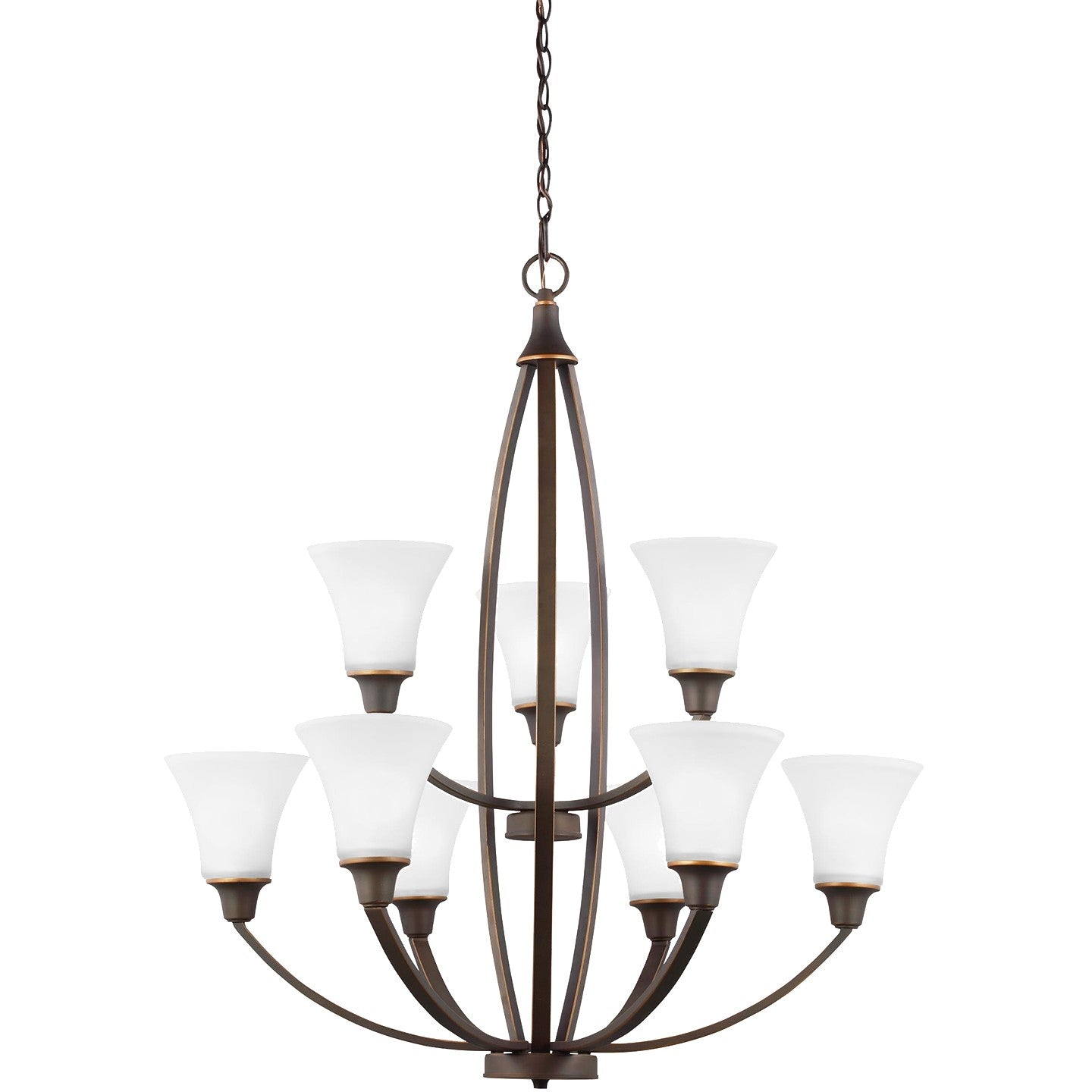 Generation Lighting - 3113209-715 - Nine Light Chandelier - Metcalf - Autumn Bronze