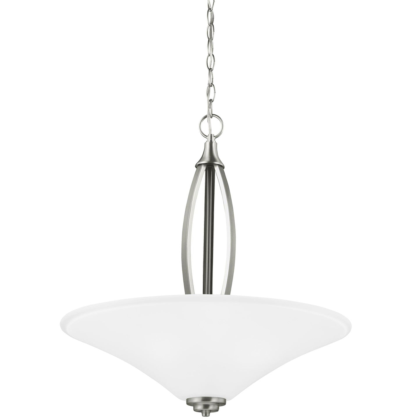 Generation Lighting - 6613203-962 - Three Light Pendant - Metcalf - Brushed Nickel