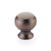Schaub and Company - 63-EBZ - Cabriole 1-1/8" Traditional Mushroom Ball Bevel Top Luxury Cabinet Knob in Empire Bronze