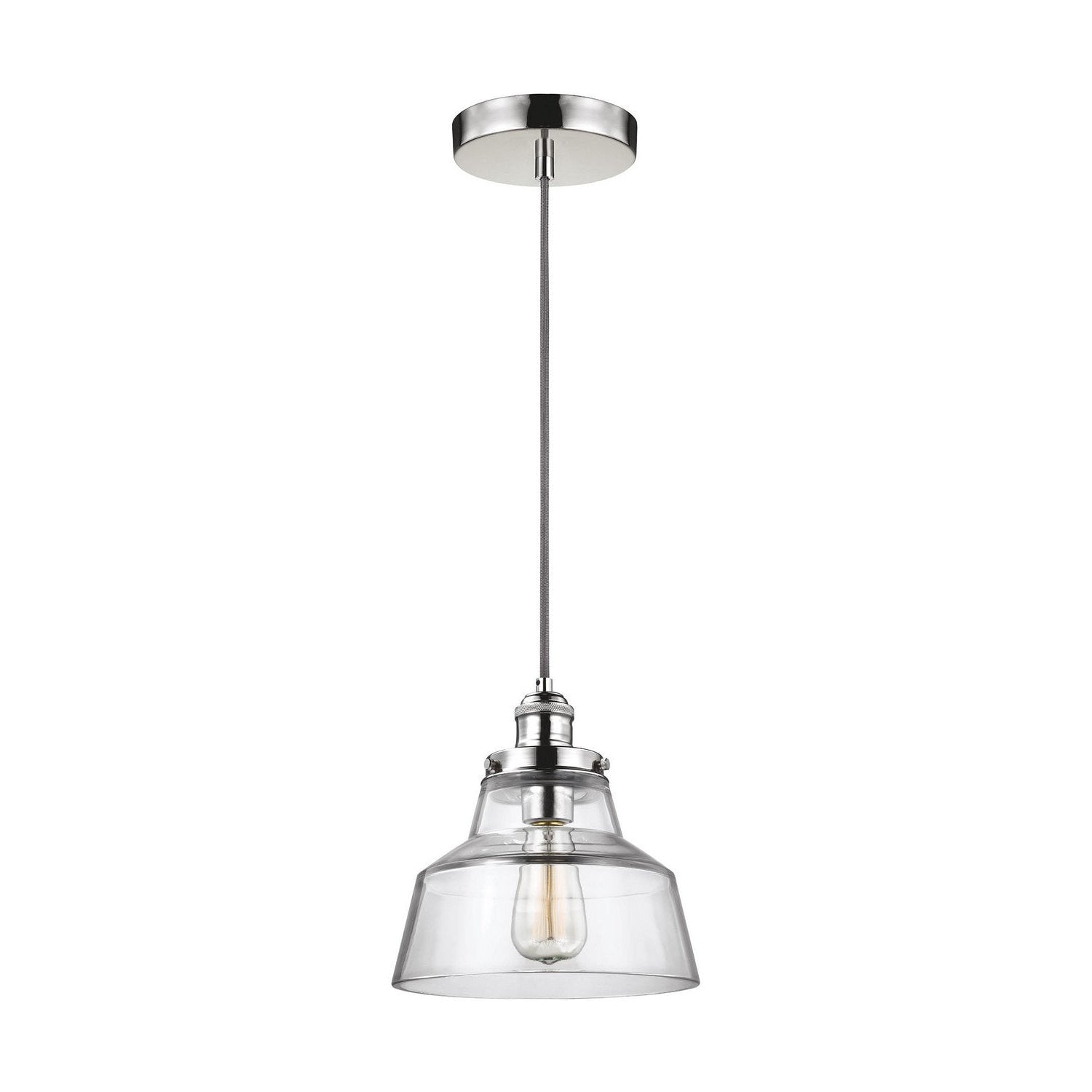 Visual Comfort Studio - P1348PN - One Light Pendant - Baskin - Polished Nickel