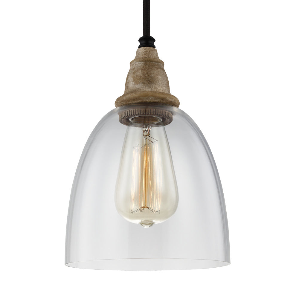 Generation Lighting - P1394DFW/DWZ - One Light Pendant - Matrimonio - Driftwood / Dark Weathered Zinc