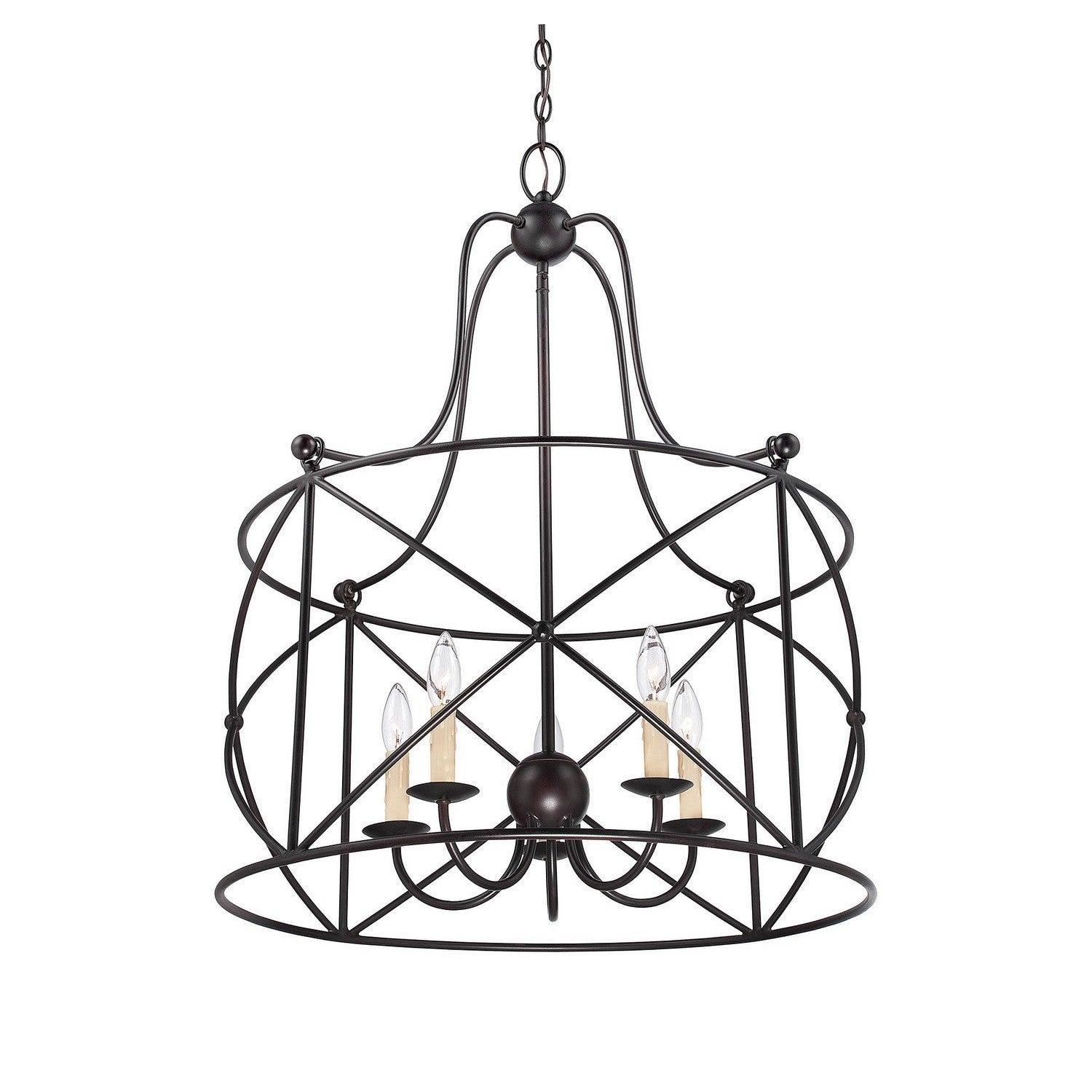 Savoy House - 1-4072-5-13 - Five Light Pendant - Seneca - English Bronze