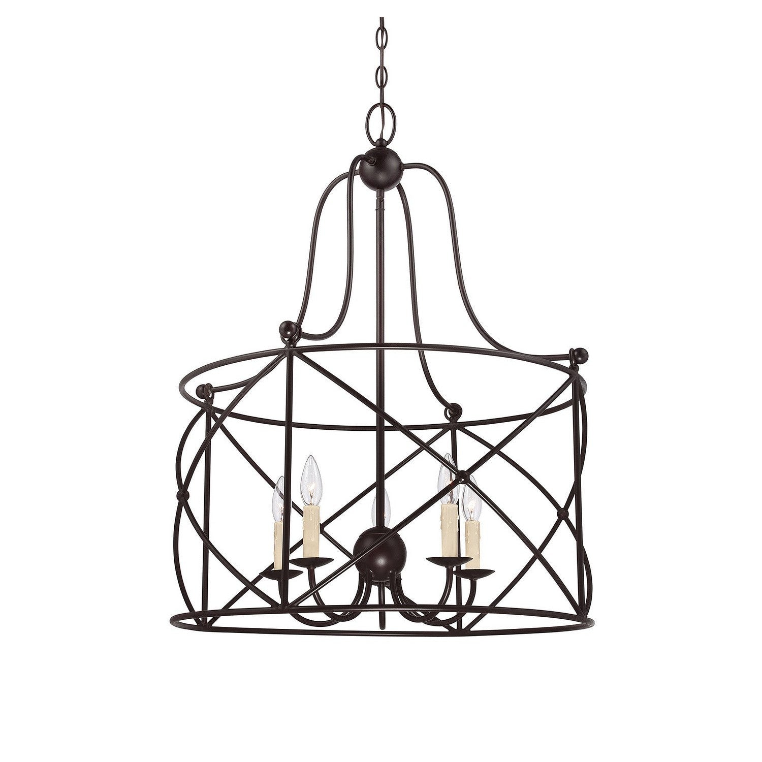Savoy House - 1-4072-5-13 - Five Light Pendant - Seneca - English Bronze