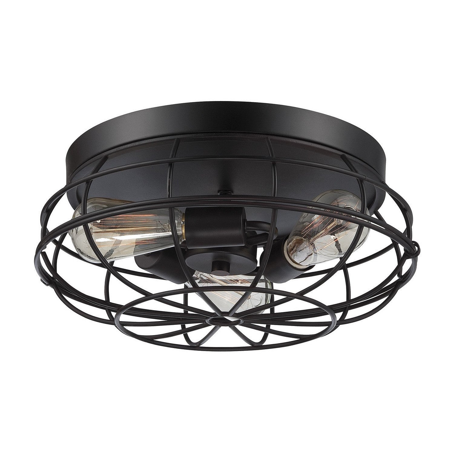 Savoy House - 6-8074-15-13 - Three Light Flush Mount - Scout - English Bronze