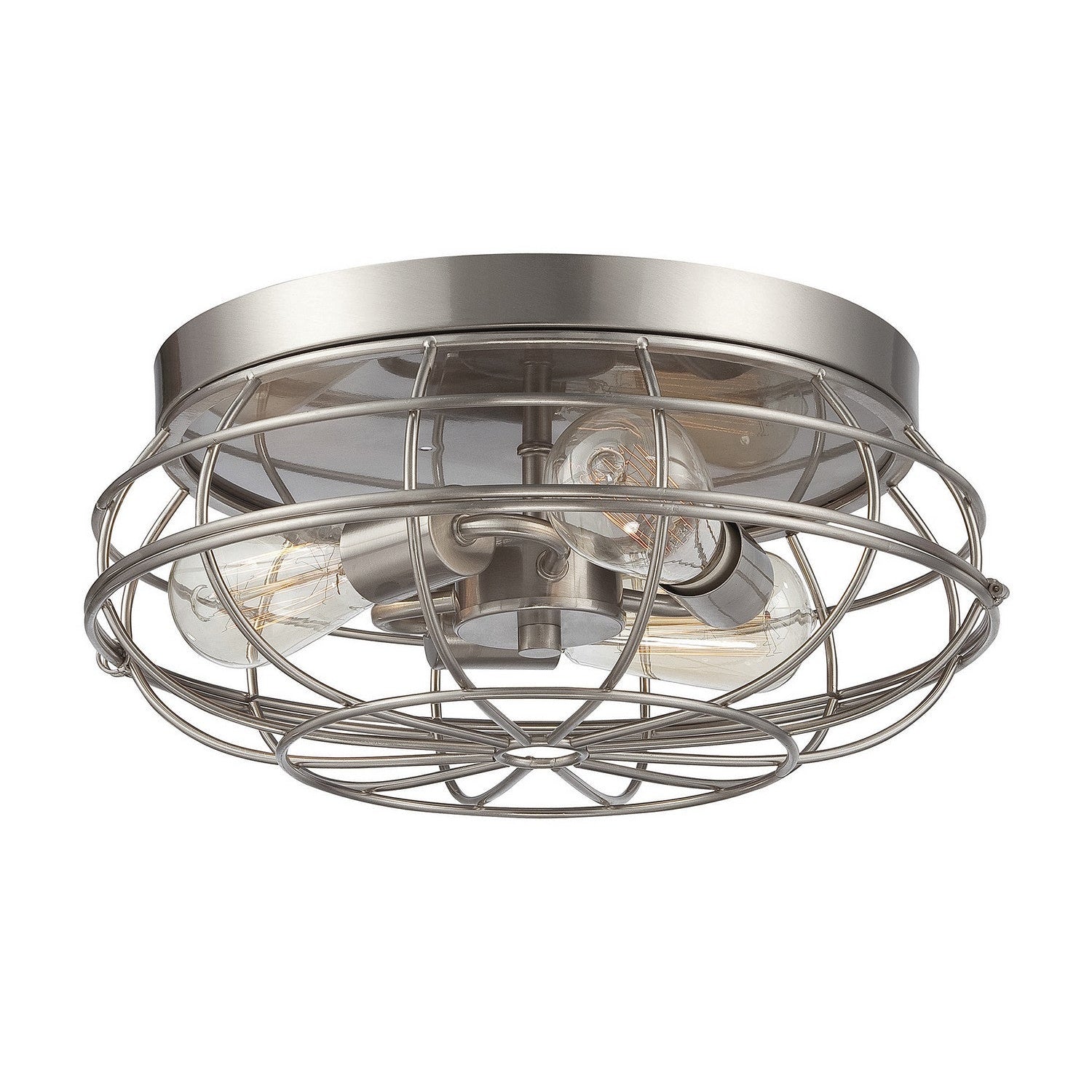 Savoy House - 6-8074-15-SN - Three Light Flush Mount - Scout - Satin Nickel