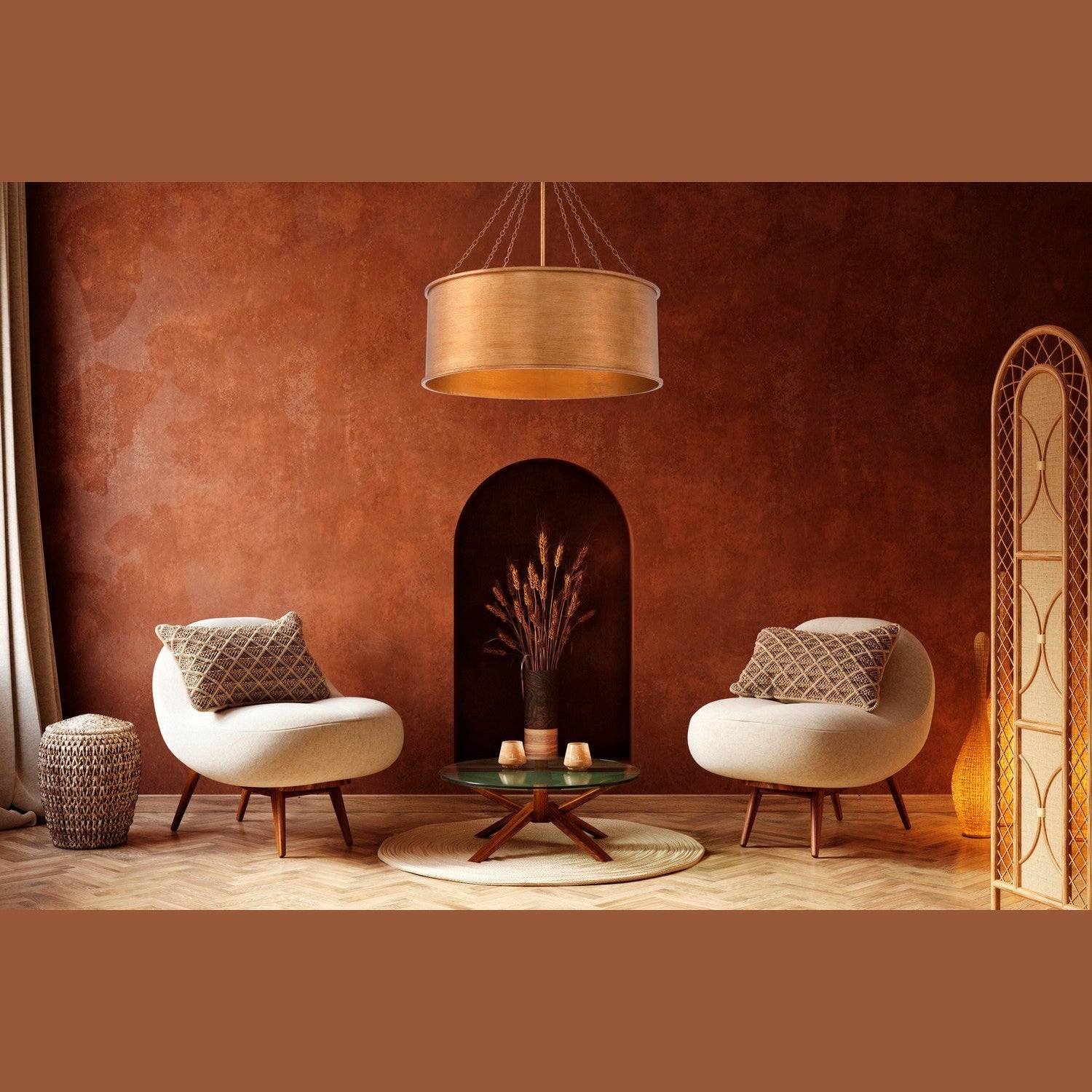 Savoy House - 7-488-6-54 - Six Light Pendant - Rochester - Gold Patina