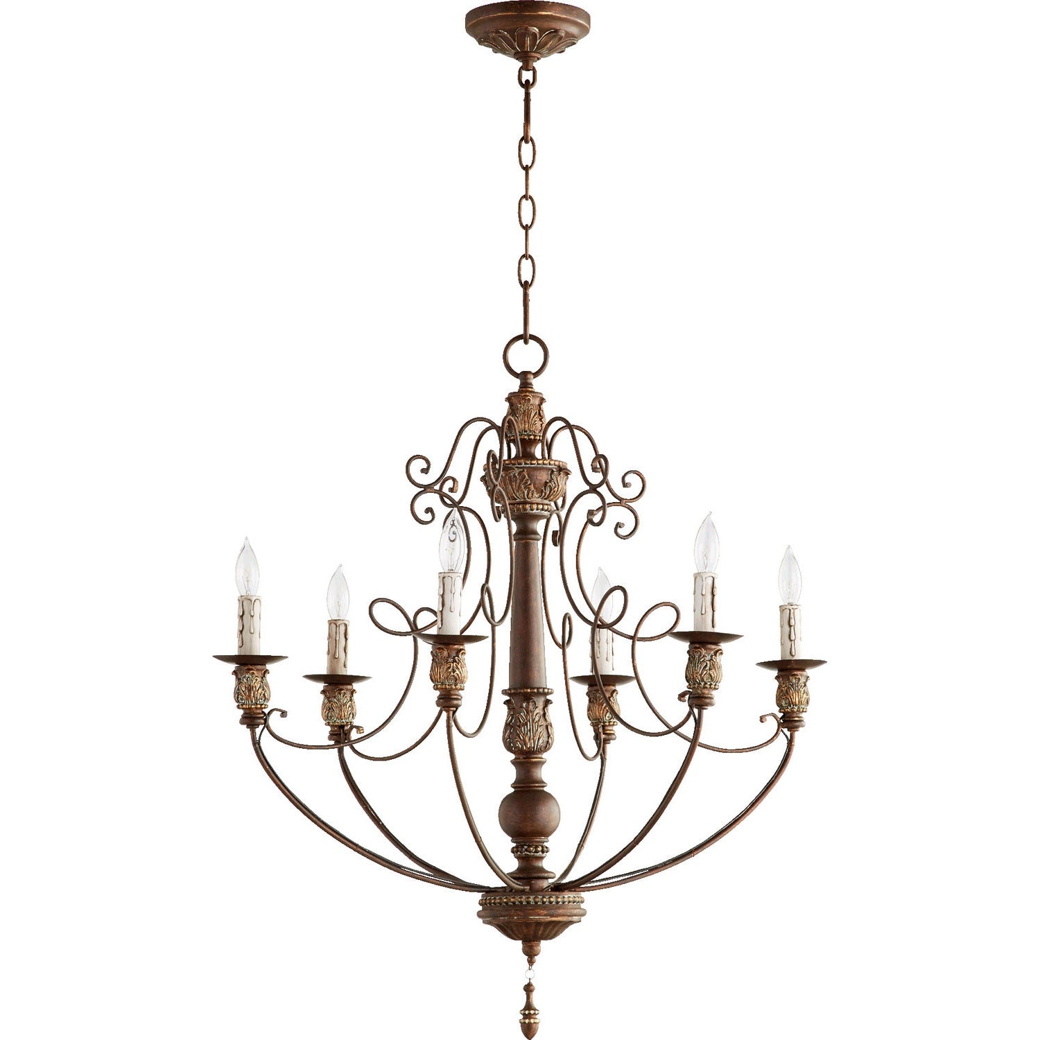 Quorum - 6106-6-39 - Six Light Chandelier - Salento - Vintage Copper