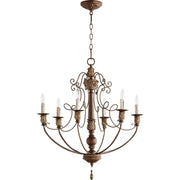 Quorum - 6106-6-39 - Six Light Chandelier - Salento - Vintage Copper