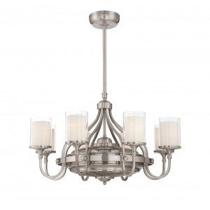 Savoy House - 36-329-FD-SN - Eight Light Fan D'lier - Etesian - Satin Nickel