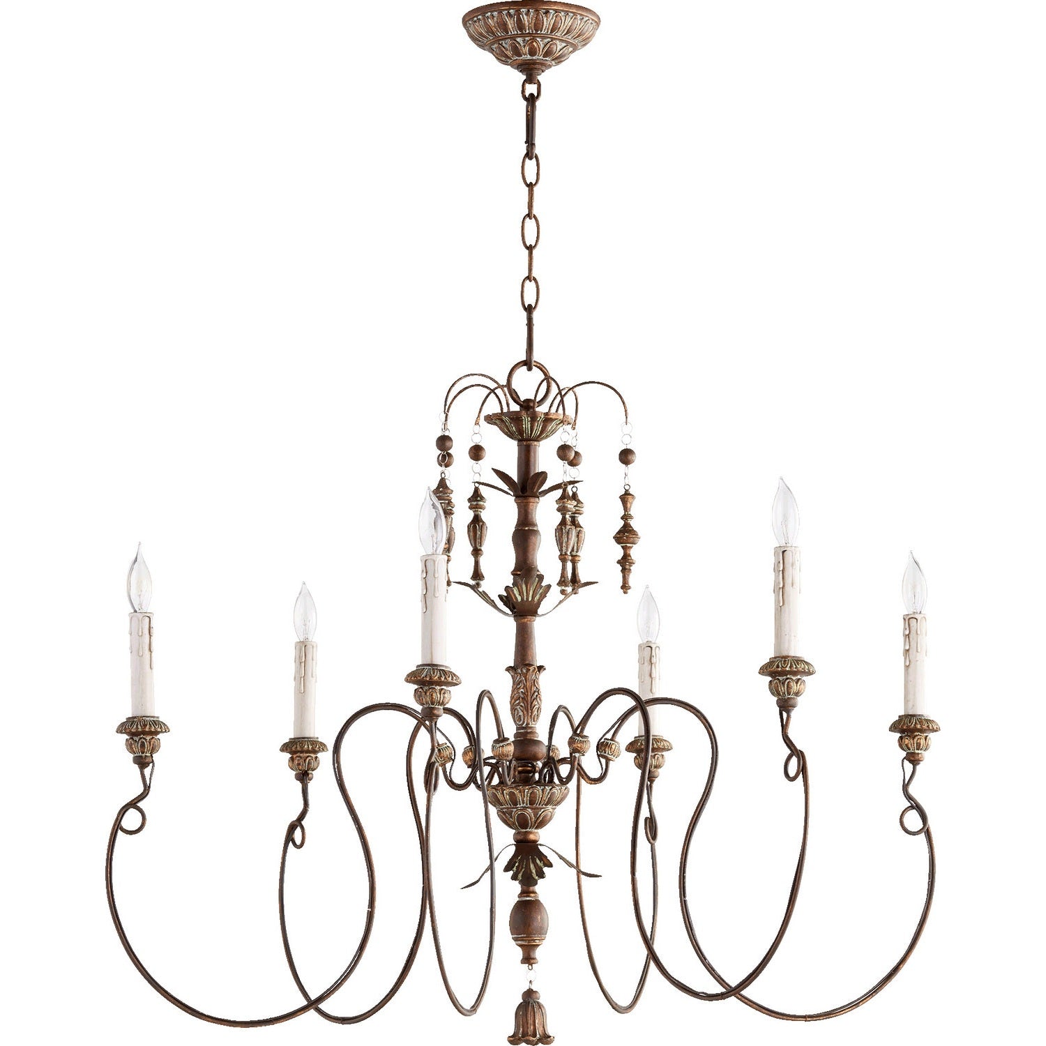 Quorum - 6006-6-39 - Six Light Chandelier - Salento - Vintage Copper
