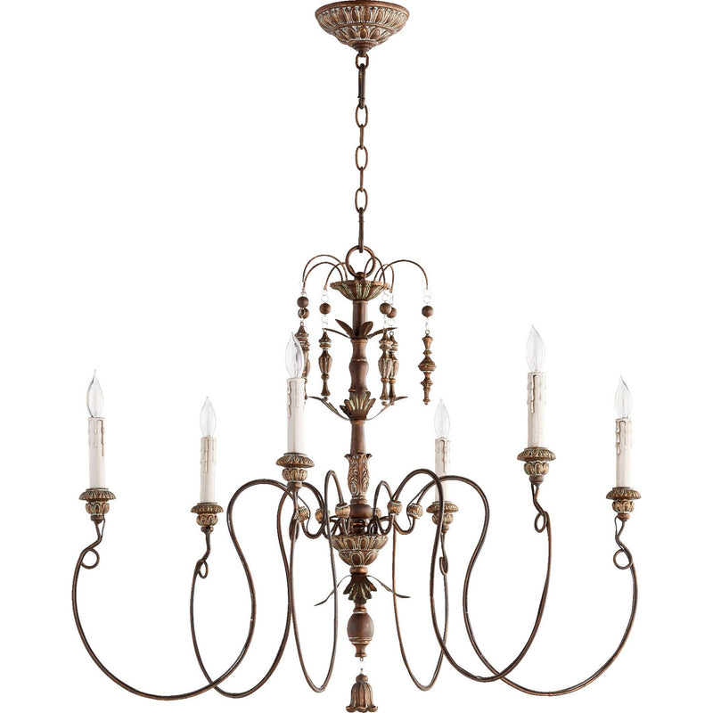 Quorum - 6006-6-39 - Six Light Chandelier - Salento - Vintage Copper