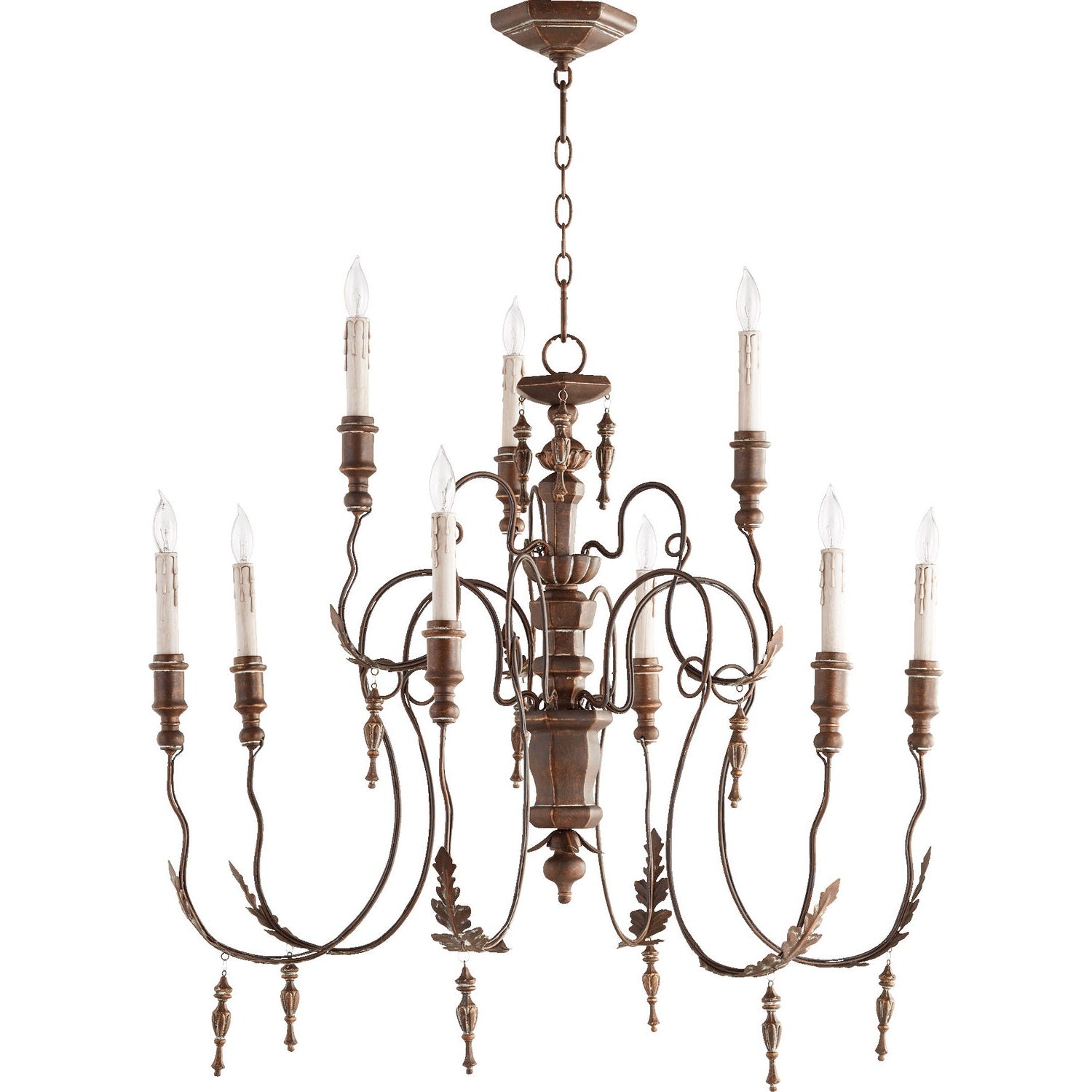 Quorum - 6006-9-39 - Nine Light Chandelier - Salento - Vintage Copper