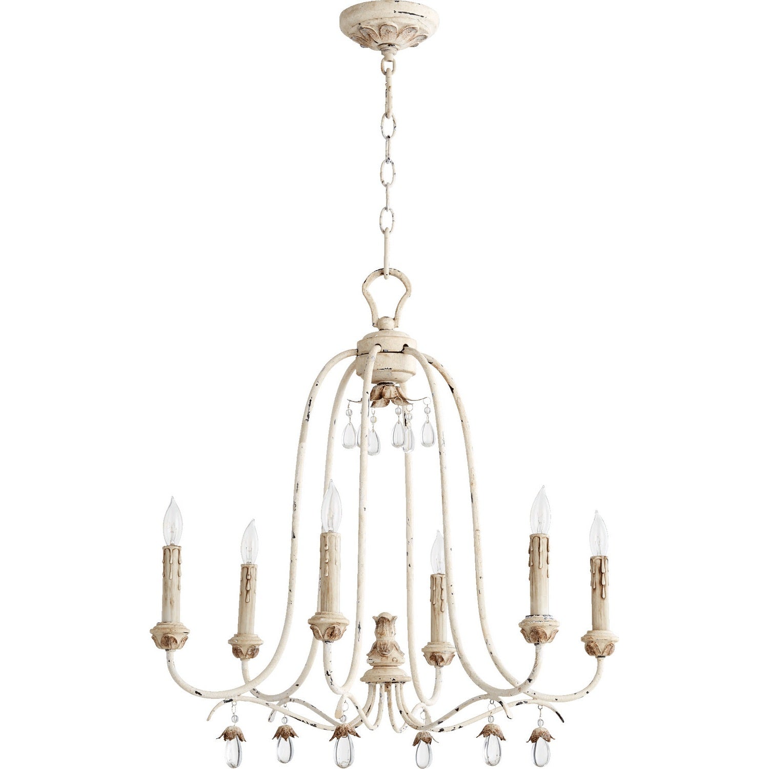 Quorum - 6144-6-70 - Six Light Chandelier - Venice - Persian White