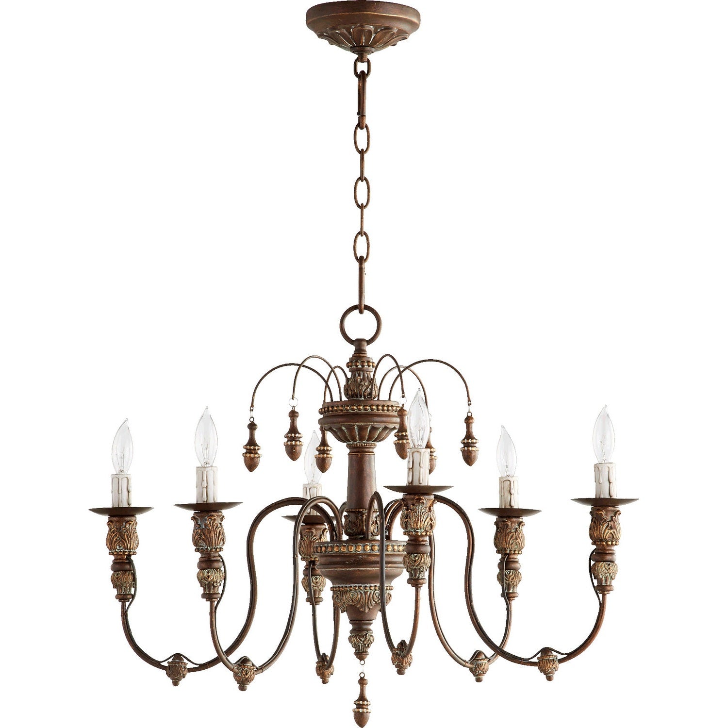 Quorum - 6316-6-39 - Six Light Chandelier - Salento - Vintage Copper