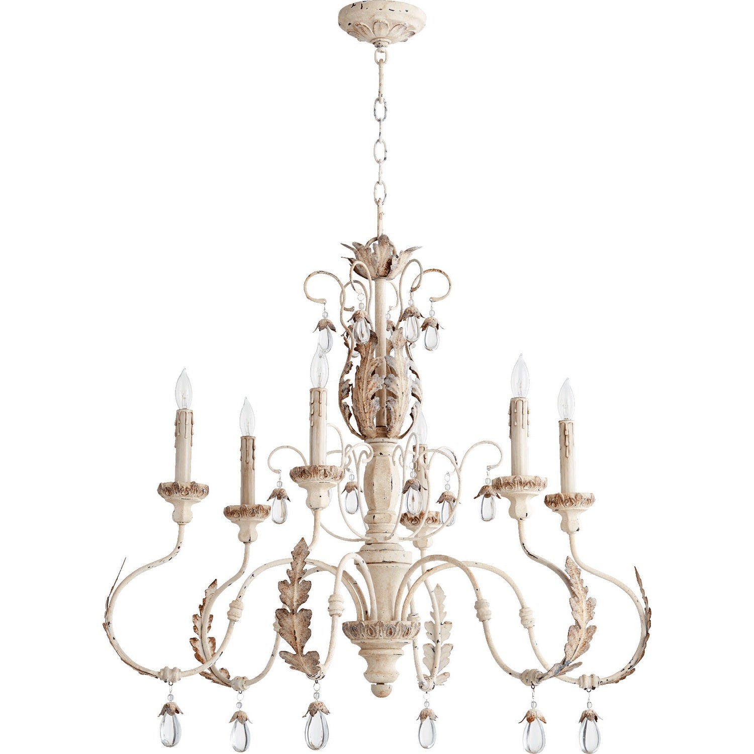 Quorum - 6444-6-70 - Six Light Chandelier - Venice - Persian White