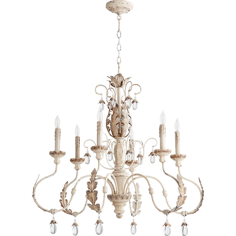 Quorum - 6444-6-70 - Six Light Chandelier - Venice - Persian White