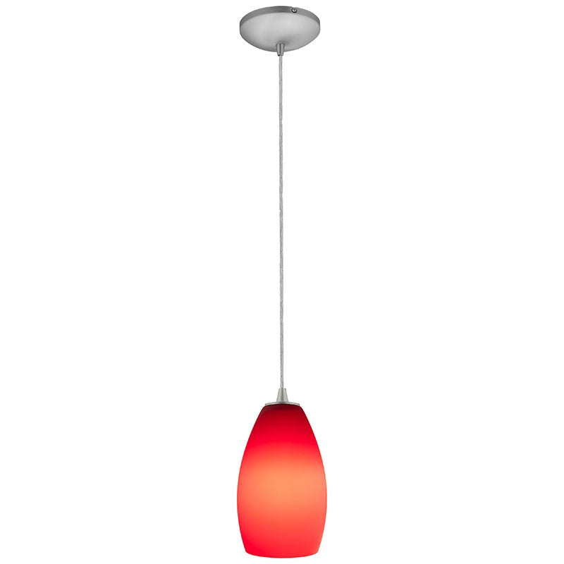 Access - 28012-1C-BS/RED - One Light Pendant - Champagne - Brushed Steel