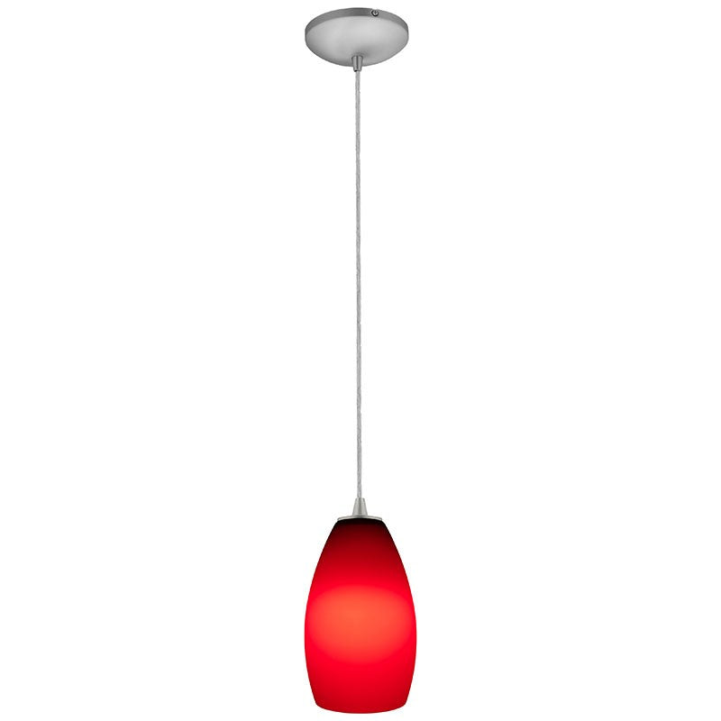 Access - 28012-1C-BS/RED - One Light Pendant - Champagne - Brushed Steel