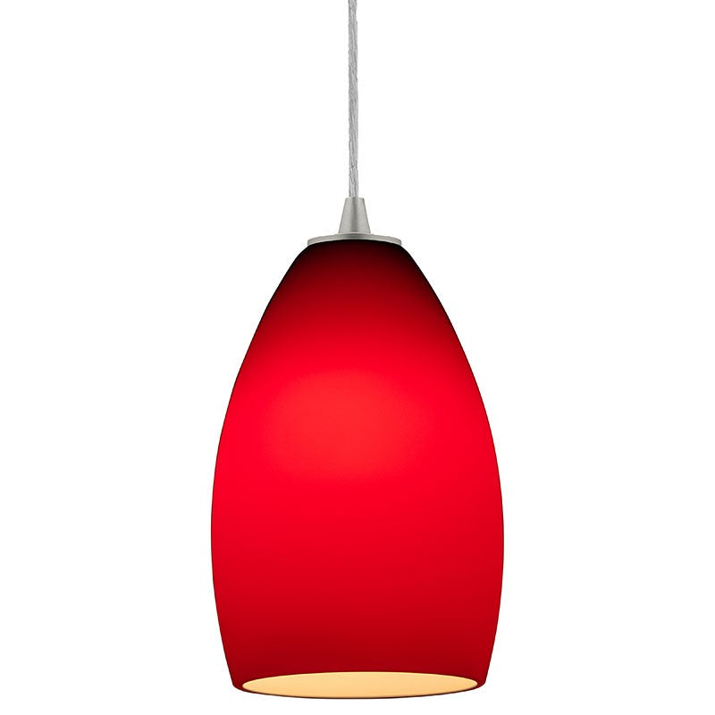 Access - 28012-1C-BS/RED - One Light Pendant - Champagne - Brushed Steel