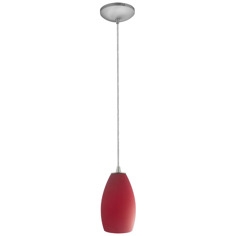 Access - 28012-1C-BS/RED - One Light Pendant - Champagne - Brushed Steel