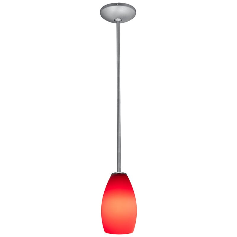 Access - 28012-1R-BS/RED - One Light Pendant - Champagne - Brushed Steel