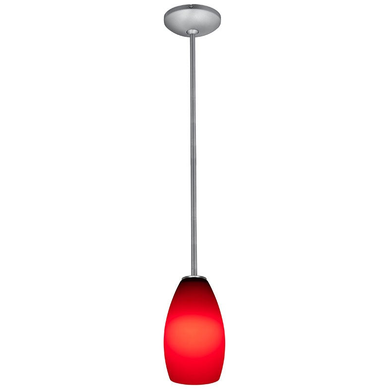 Access - 28012-1R-BS/RED - One Light Pendant - Champagne - Brushed Steel