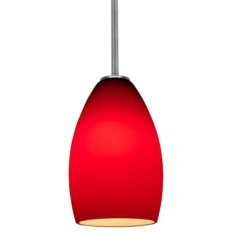 Access - 28012-1R-BS/RED - One Light Pendant - Champagne - Brushed Steel