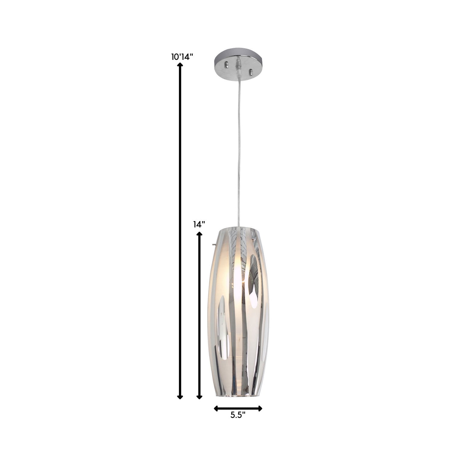 Varaluz - AC1070 - One Light Mini Pendant - Chroman Empire - Chrome