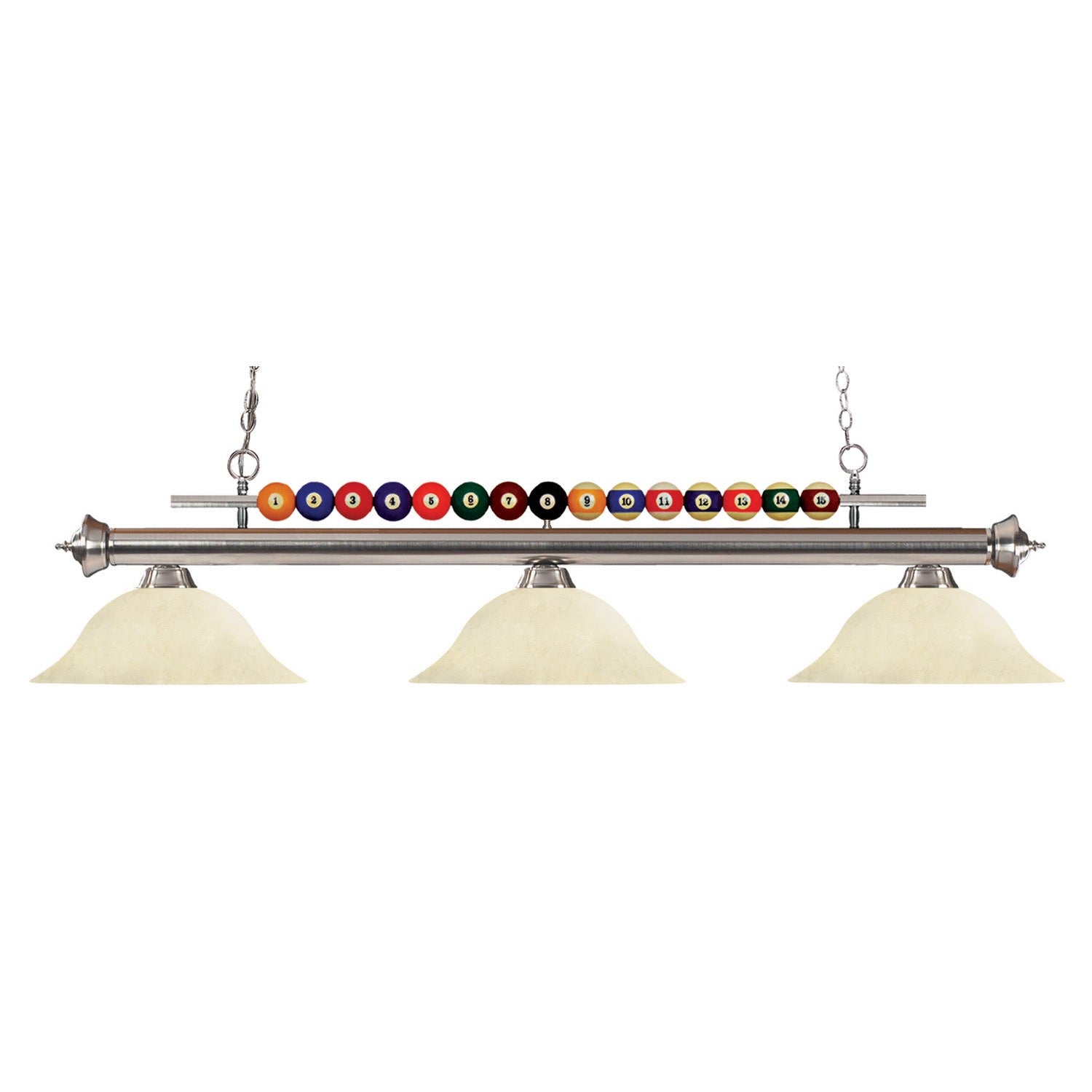 Z-Lite - 170BN-GM16 - Three Light Billiard - Shark - Brushed Nickel