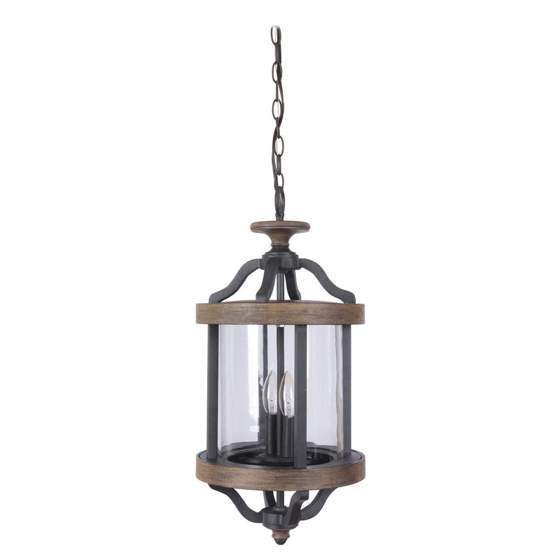 Craftmade - Z7921-TBWB - Two Light Outdoor Pendant - Ashwood - Textured Black/Whiskey Barrel