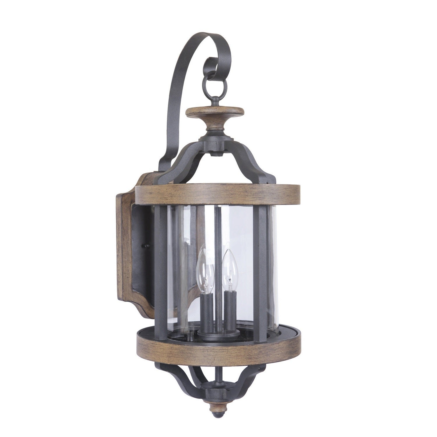 Craftmade - Z7924-TBWB - Two Light Outdoor Wall Lantern - Ashwood - Textured Black/Whiskey Barrel