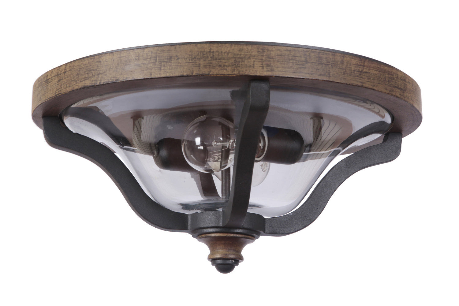 Craftmade - Z7937-TBWB - Two Light Outdoor Flushmount - Ashwood - Textured Black/Whiskey Barrel