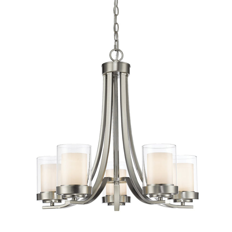 Z-Lite - 426-5-BN - Five Light Chandelier - Willow - Brushed Nickel